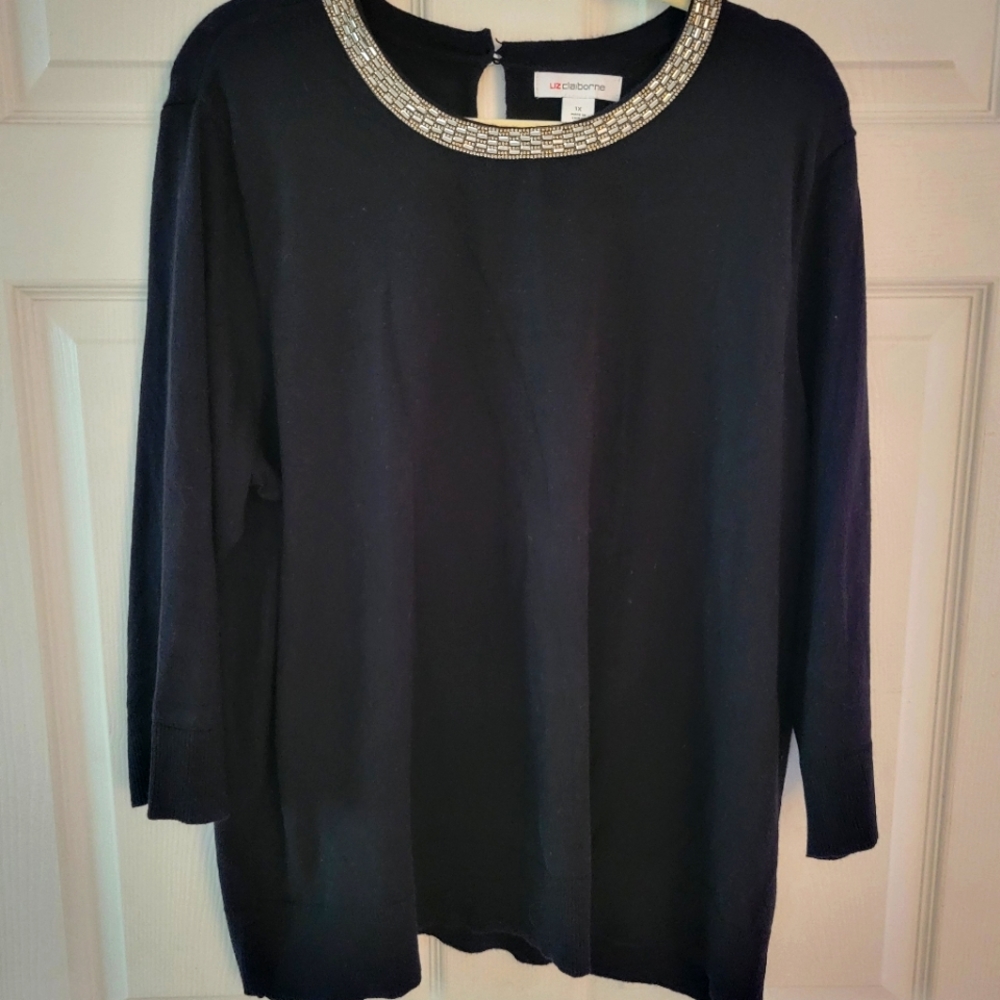 NWOT Liz Claiborne Sweater blouse 1x